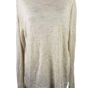 Lululemon oversized Beige crewneck pullover light knit sweater Size S